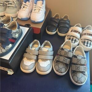 Dior Gray Sneakers with Velcro Straps and Chunky Sole